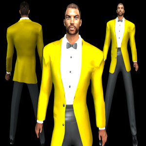 Selva Design for men Gold Tuxedo Outfit